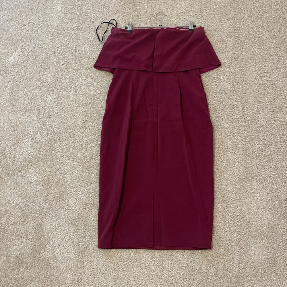 Strapless fitted on bottom dress